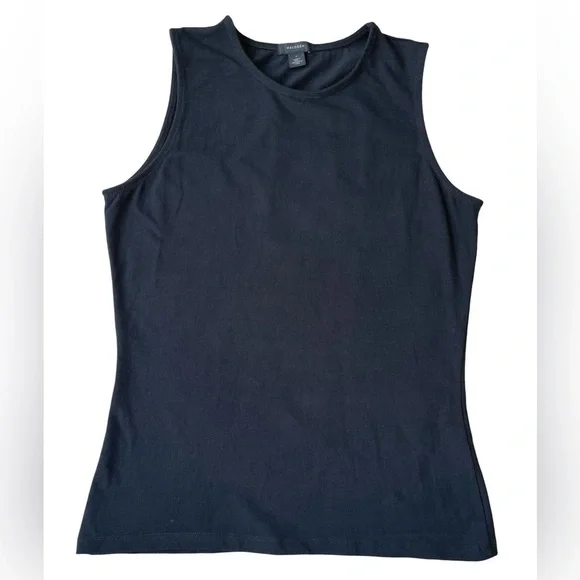 Halogen Black Crew Neck Tank Top - Classic Essential - Size Small - Picture 2 of 10